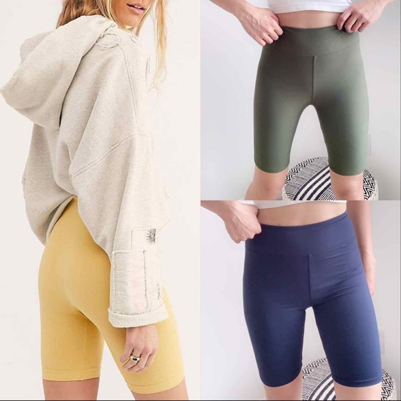 HIGH WAISTED ELEVATE BIKE SHORTS - OLIVE - Picture 4 of 8